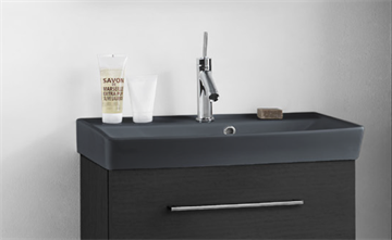 Dansani Cappella vask 52 cm i porcelæn - Antrasit mat